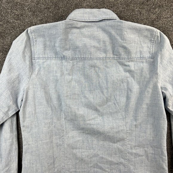 J.Crew Small Womens Top Button Down Chambray Long Sleeve Blouse - Picture 12 of 12